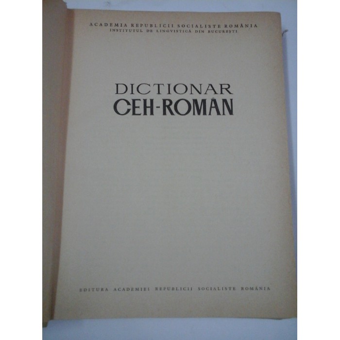 DICTIONAR  CEH-ROMAN